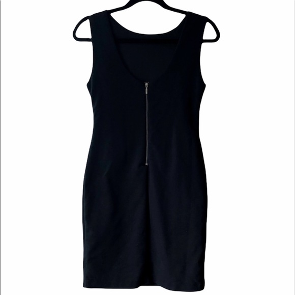 ZARA Little Black Dress Form Fitting With Embroidery Beads Size Medium LBD - Picture 3 of 15